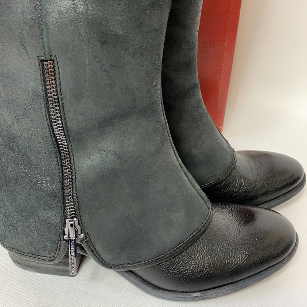 Donald J. Pliner Devi7 tall black leather boots 6 - Picture 4 of 10